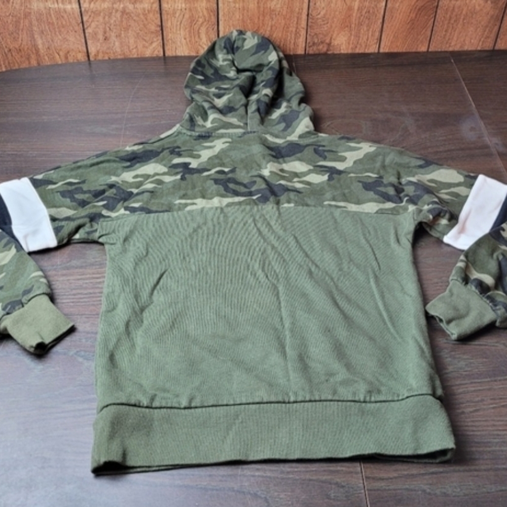 No Boundaries Olive Camouflage Hoodie Small - Picture 2 of 5